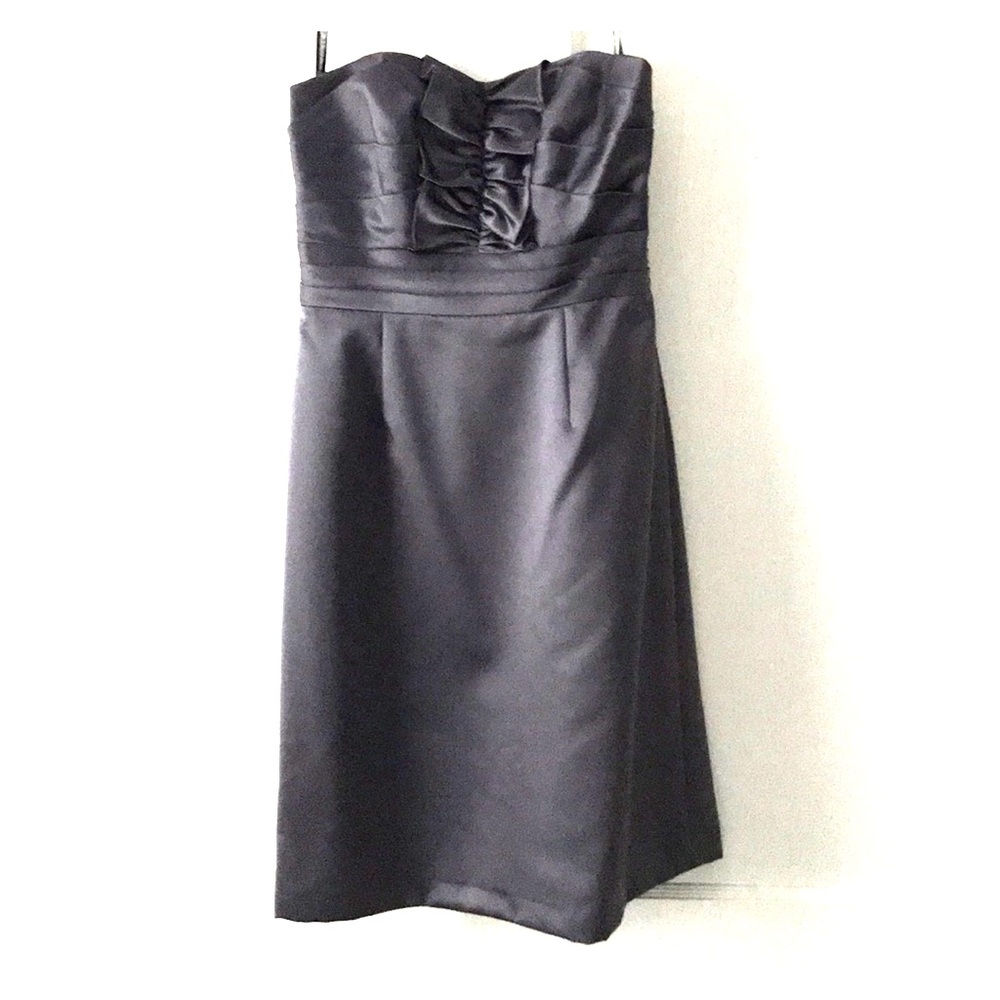 Charcoal strapless cocktail dress - size 4